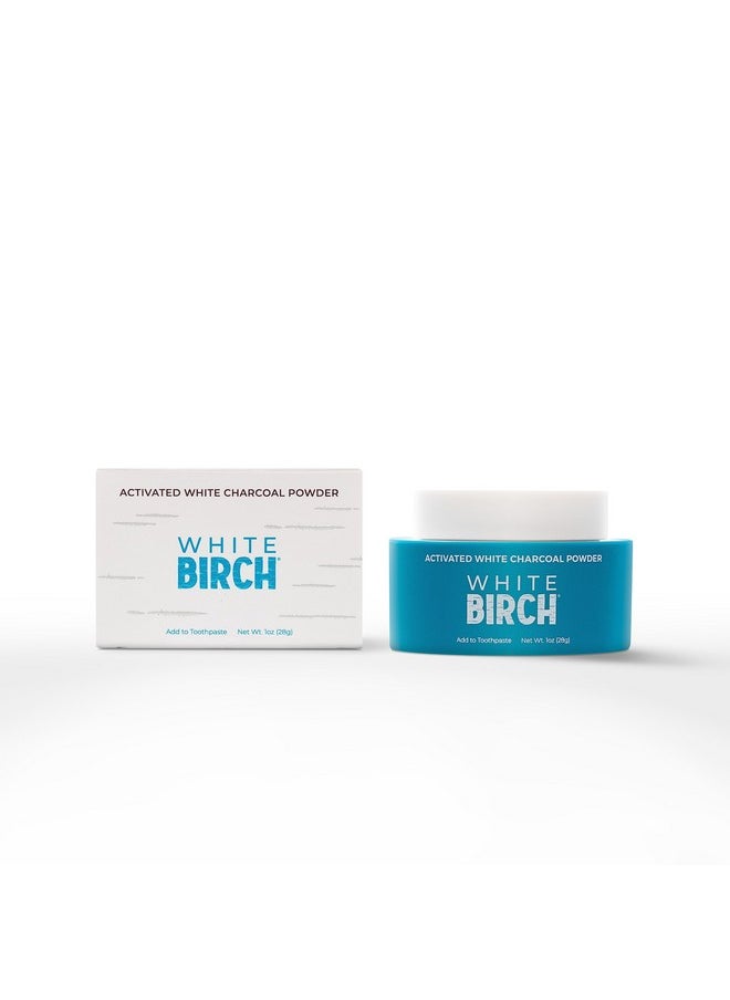 White Birch Activated White Charcoal Powder - Professional Teeth Whitening Charcoal - Natural & Fluoride Free Oral Care (White Charcoal Powder)