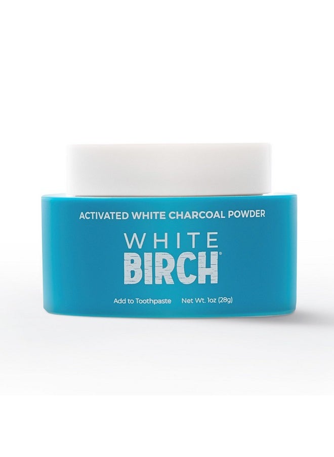 White Birch Activated White Charcoal Powder - Professional Teeth Whitening Charcoal - Natural & Fluoride Free Oral Care (White Charcoal Powder)