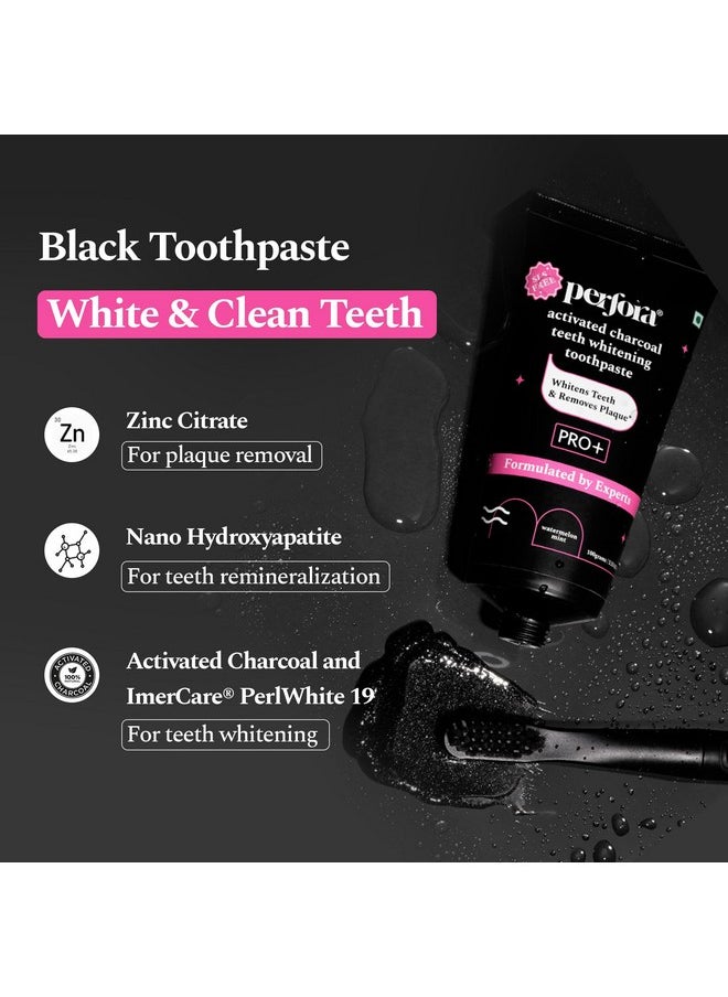 Perfora Teeth Whitening Kit | Dream White Toothpaste | Teeth Whitening Powder | Activated Charcoal Toothpaste | Vitamin Enriched SLS & Fluoride Free | SLS Free & Made Safe Certified | Pack of 3