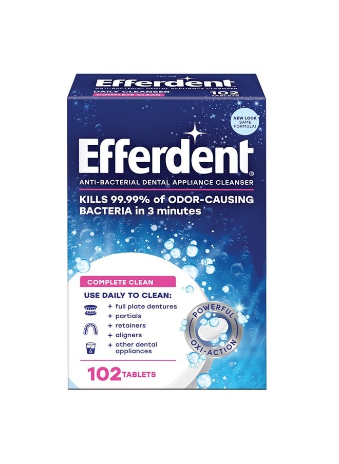 Efferdent Original Anti-Bacterial Denture Cleanser Tablets, 102 Count