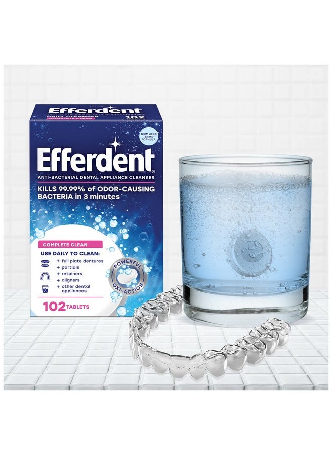 Efferdent Original Anti-Bacterial Denture Cleanser Tablets, 102 Count