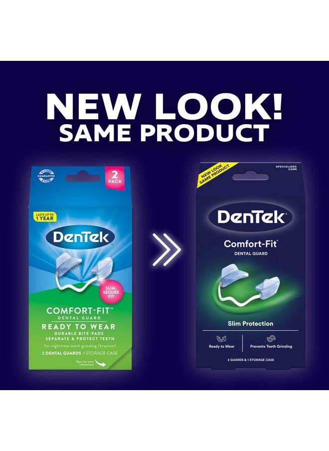 DenTek Comfort-Fit Dental Guard For Nighttime Teeth Grinding, Comfort-Fit Guard, 2 count(Pack of 1)