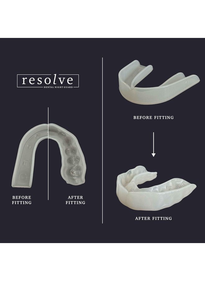 Resolve Night Guard - Custom-Fit Professional Mouth Guard for Nighttime Teeth Grinding and Clenching, Relieve Tooth Pain at Night with 2-Pack Night Guard (Silver)