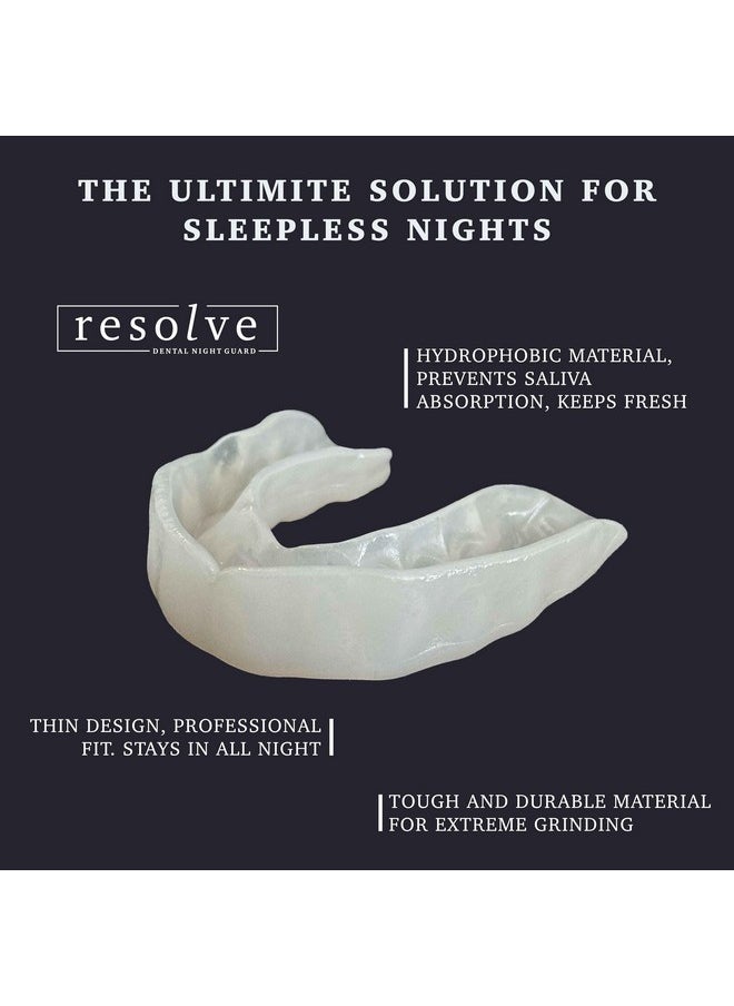Resolve Night Guard - Custom-Fit Professional Mouth Guard for Nighttime Teeth Grinding and Clenching, Relieve Tooth Pain at Night with 2-Pack Night Guard (Silver)