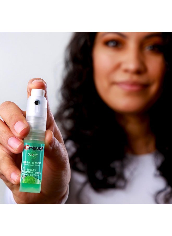 Crest Scope | One 4-Pack of Mint Breath Mist Sprays (4 Total Sprays) - 0.24 Ounce (7mL) - Made in an FDA Audited USA Facility