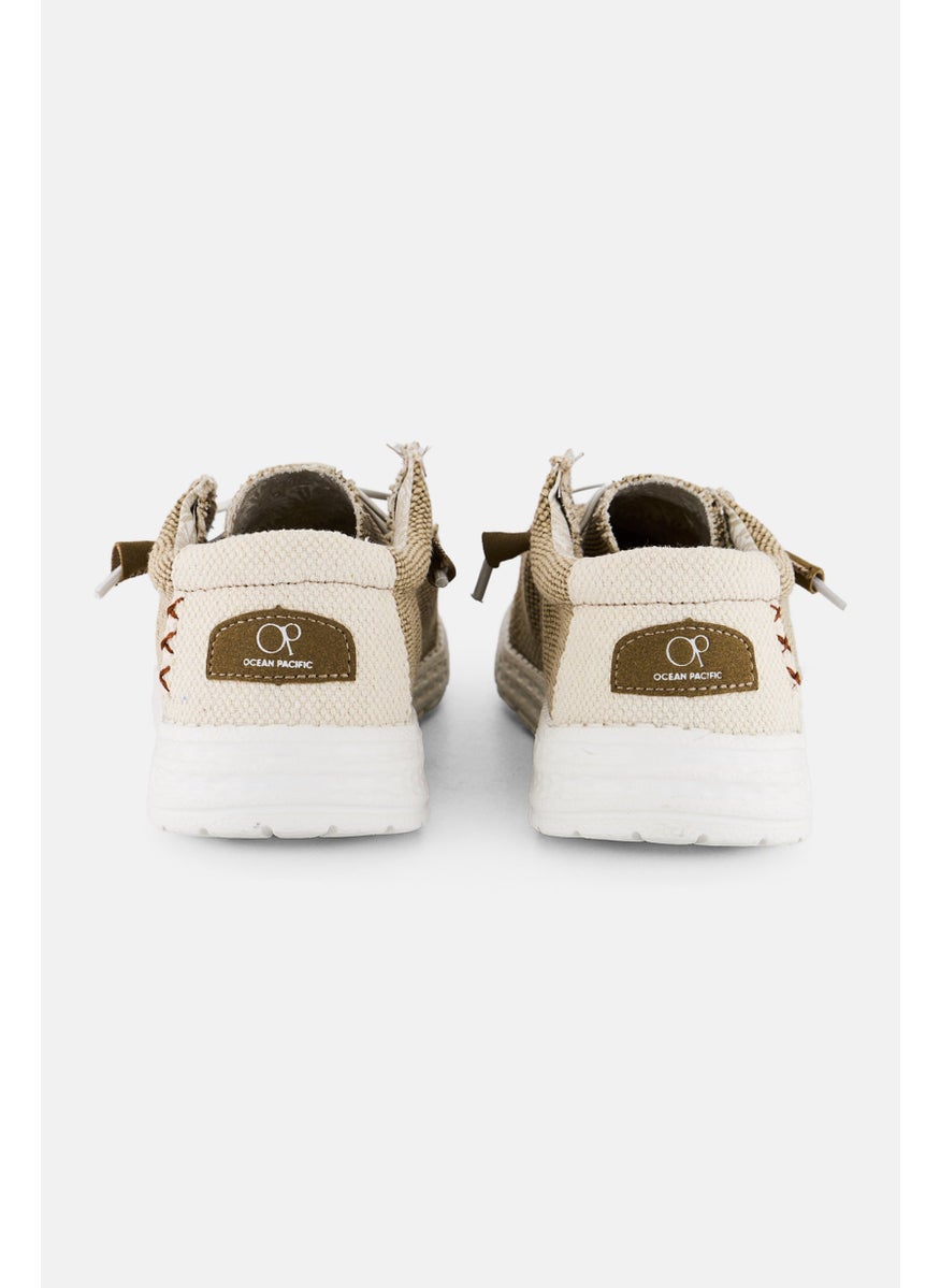 Men Lace Up Casual Shoes, Beige