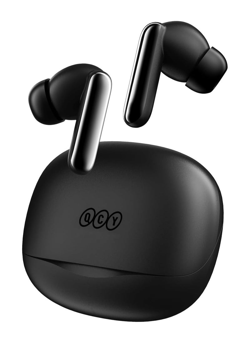 QCY MeloBuds N50 Active Noise Cancelling Wireless Earbuds, 45dB Adaptive Noise Cancellation, Powerful Bass, AI-powered Clear Calls, Bluetooth 5.4 Earphones