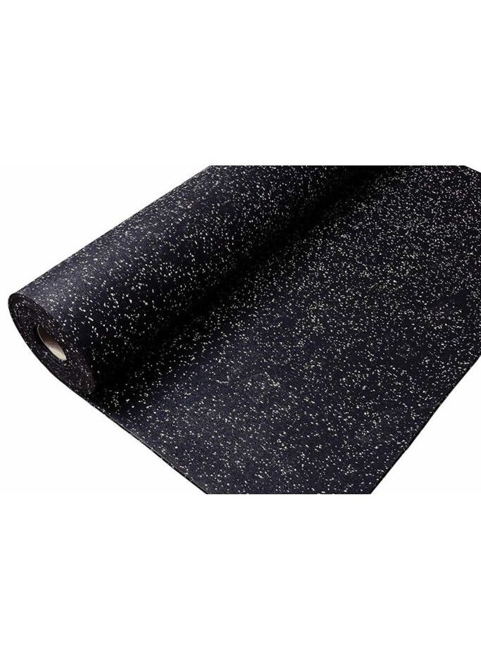 Eco-Friendly EPDM Rubber Gym Flooring Roll – White/Black, 8 mm, Anti-Mould and Durable