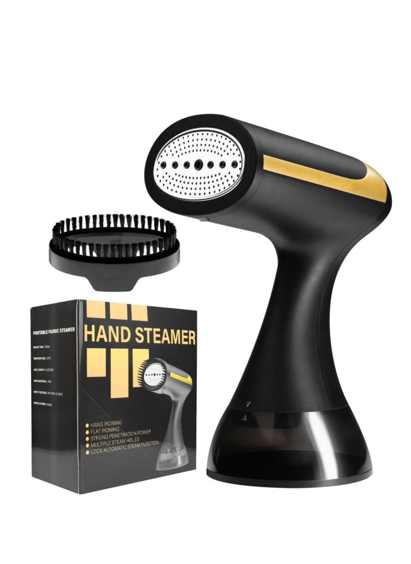 1500W Handheld Steam Iron Garment Steamer – 30s Fast Heat-Up, 350ML Detachable Water Tank, 30min Continuous Steam, Ceramic Plate, Auto Shutoff, Anti-Drip, Fabric & Upholstery Wrinkle Remover, Travel-Friendly, Home/Office Use