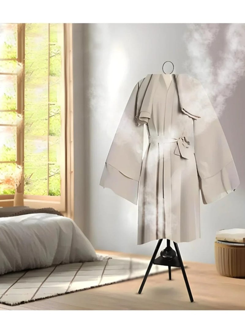 Middle East Double-Tier Metal Clothing Organizer Smoked Iron Art Rack for Coat Robe Storage Cross-Border(175cm)