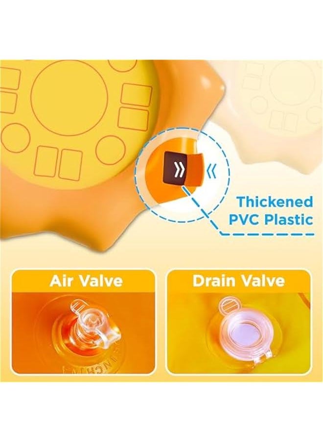 Pool Wave 2-Pack Inflatable Ice Drink Cooler Serving Tray Salad Bar for Party, Floating Card Table Pool Game Water Toys, Swimming Summer Fun Outdoor Indoor BBQ Picnic Home Birthday Party Supplies