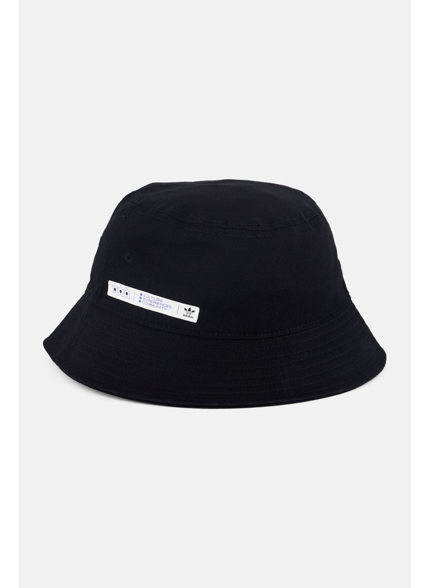 Women Brand Logo Bucket Hat, Black