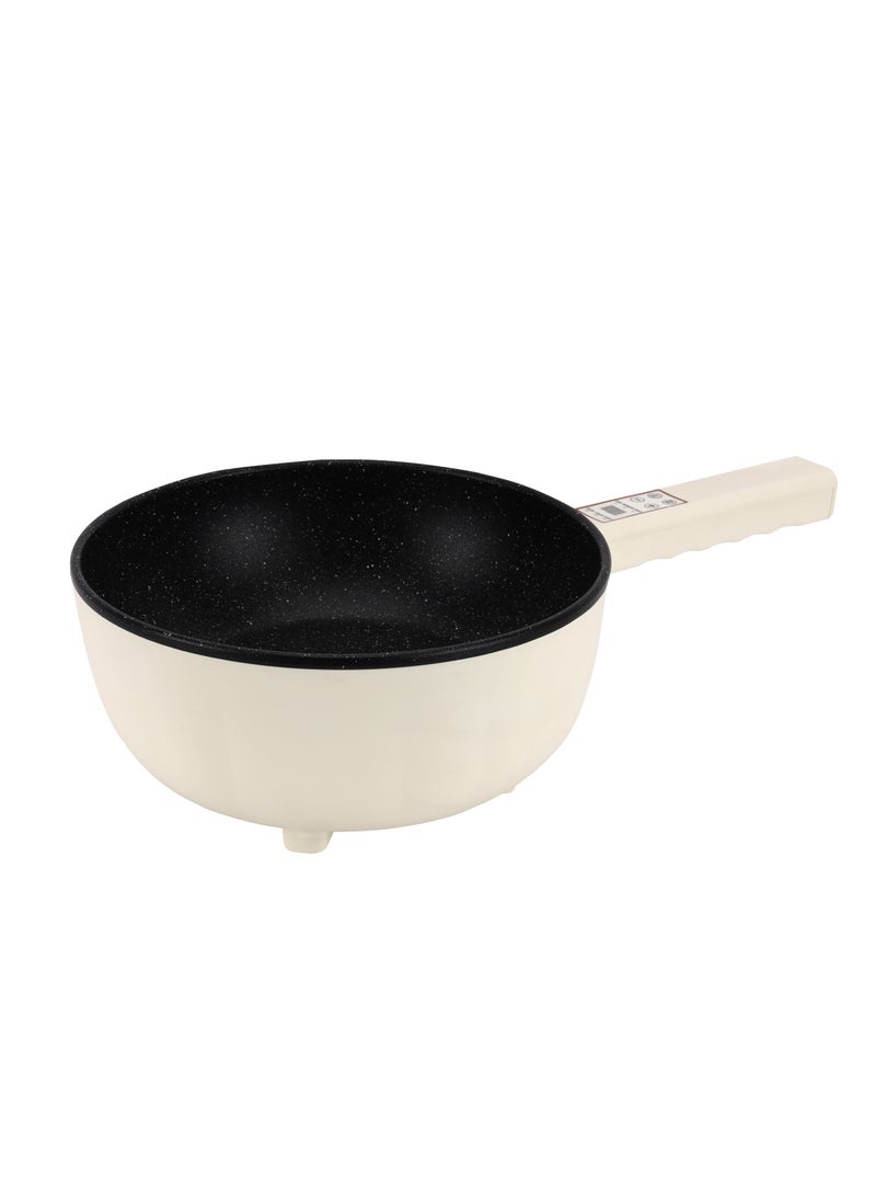 Geepas 4.0 L Electric Frying Pan- GFP63063/ with Teflon Non-Stick Coating, Multifunctional Steamer, 5 Functions/ Portable Design, Perfect for Stir-Fry, Hot Pot, Oil Fry, Steam, or Soup