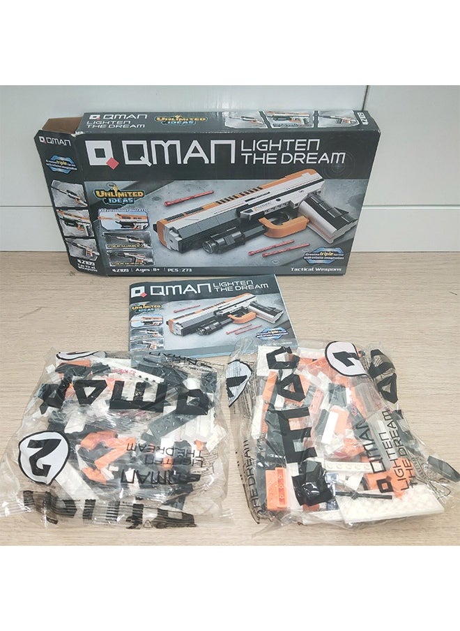 42109 3-in-1 Simulation Blaster Gun Building Blocks Model, Toy Gun Educational Toy, Military enthusiast Construction Toy Set, Holiday birthday Gift for  Boys,272 PCS