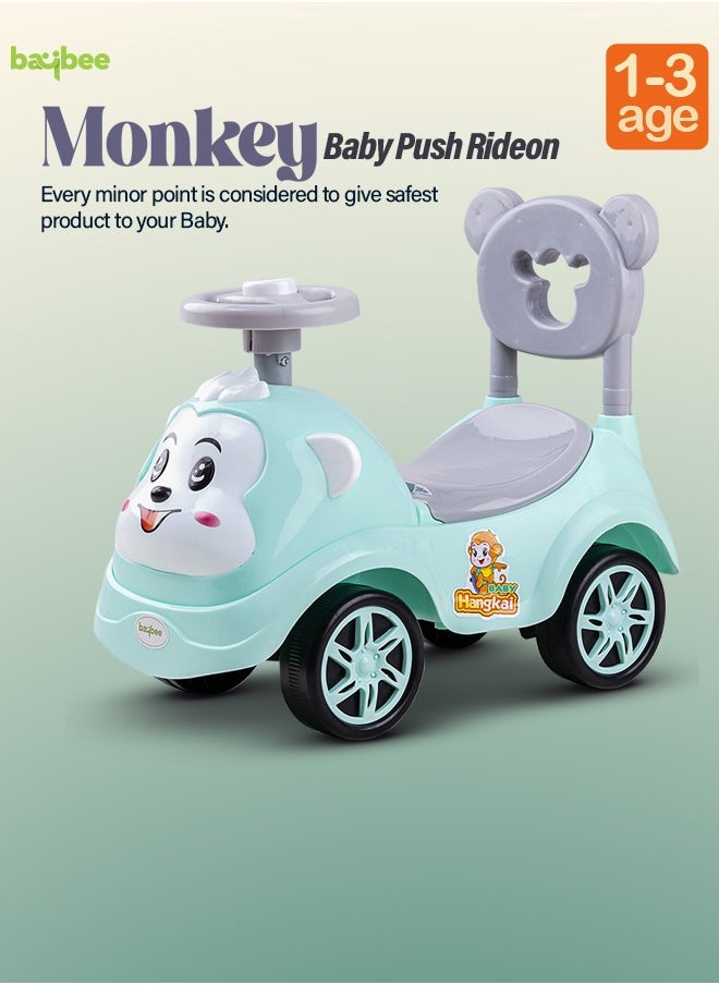 Rio Ride on Baby Car for Kids Ride on Push Car with Music Button Kids Car with High Backrest  & Storage Ride on Toy Car Push Ride on Car for Kids Baby Toddlers 1 to 3 Years Boys Girls Green