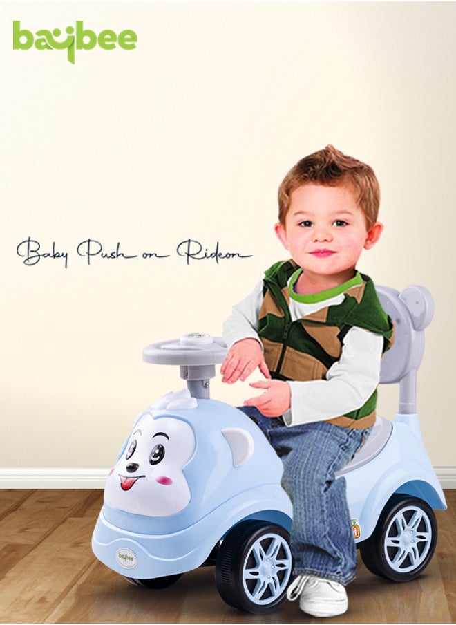 Rio Ride on Baby Car for Kids Ride on Push Car with Music Button Kids Car with High Backrest  & Storage Ride on Toy Car Push Ride on Car for Kids Baby Toddlers 1 to 3 Years Boys Girls Blue