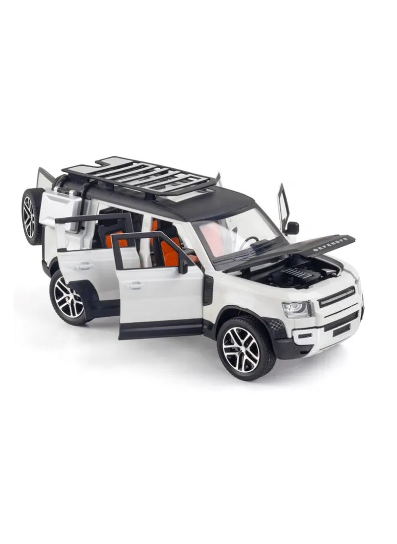 1:24 Scale Die-Cast SUV Model with Lights, Sounds & Pull-Back Action – Opening Doors & Detailed Interior