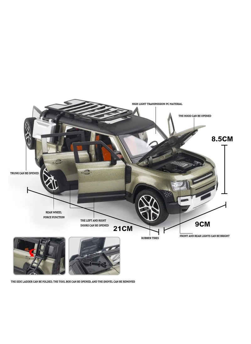 1:24 Scale Die-Cast SUV Model with Lights, Sounds & Pull-Back Action – Opening Doors & Detailed Interior