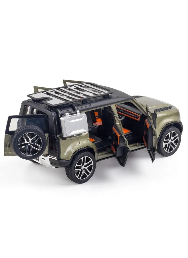 1:24 Scale Die-Cast SUV Model with Lights, Sounds & Pull-Back Action – Opening Doors & Detailed Interior