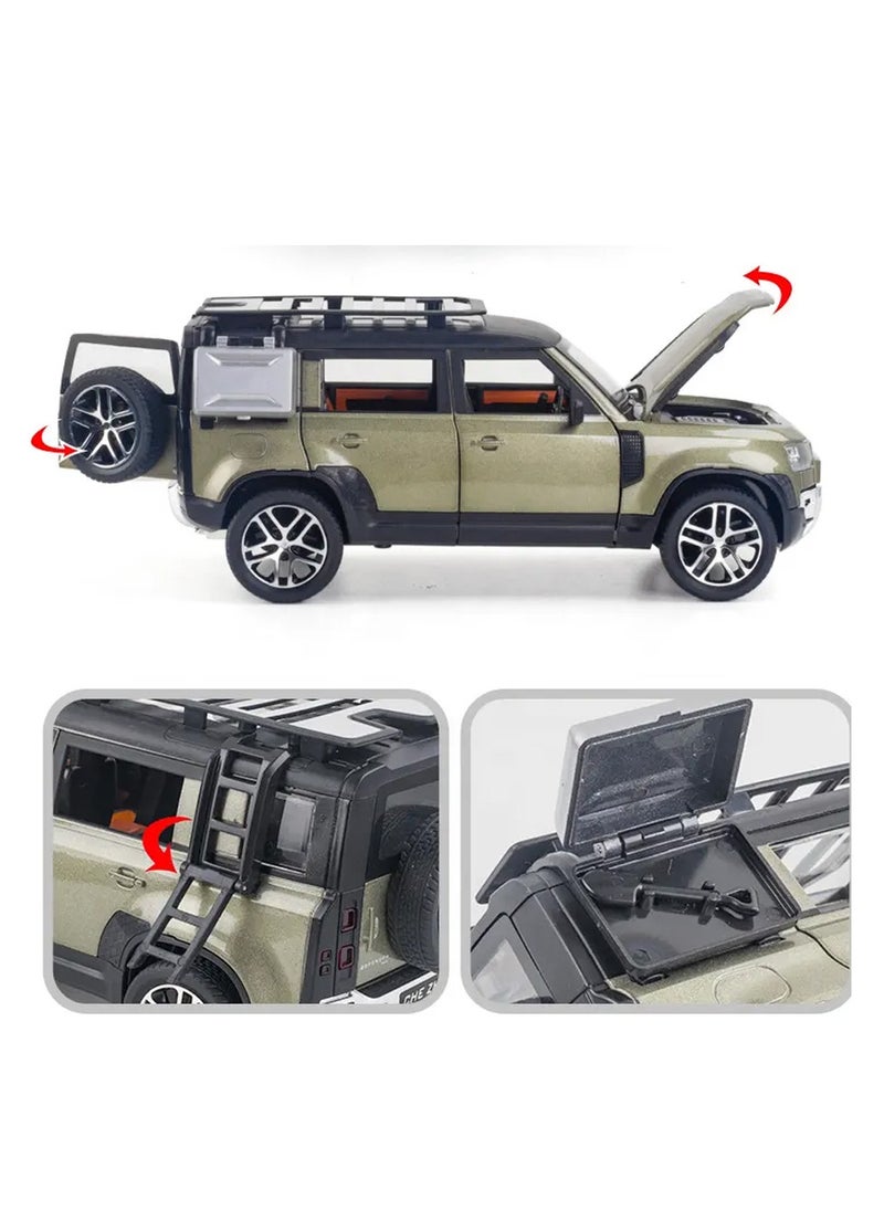 1:24 Scale Die-Cast SUV Model with Lights, Sounds & Pull-Back Action – Opening Doors & Detailed Interior