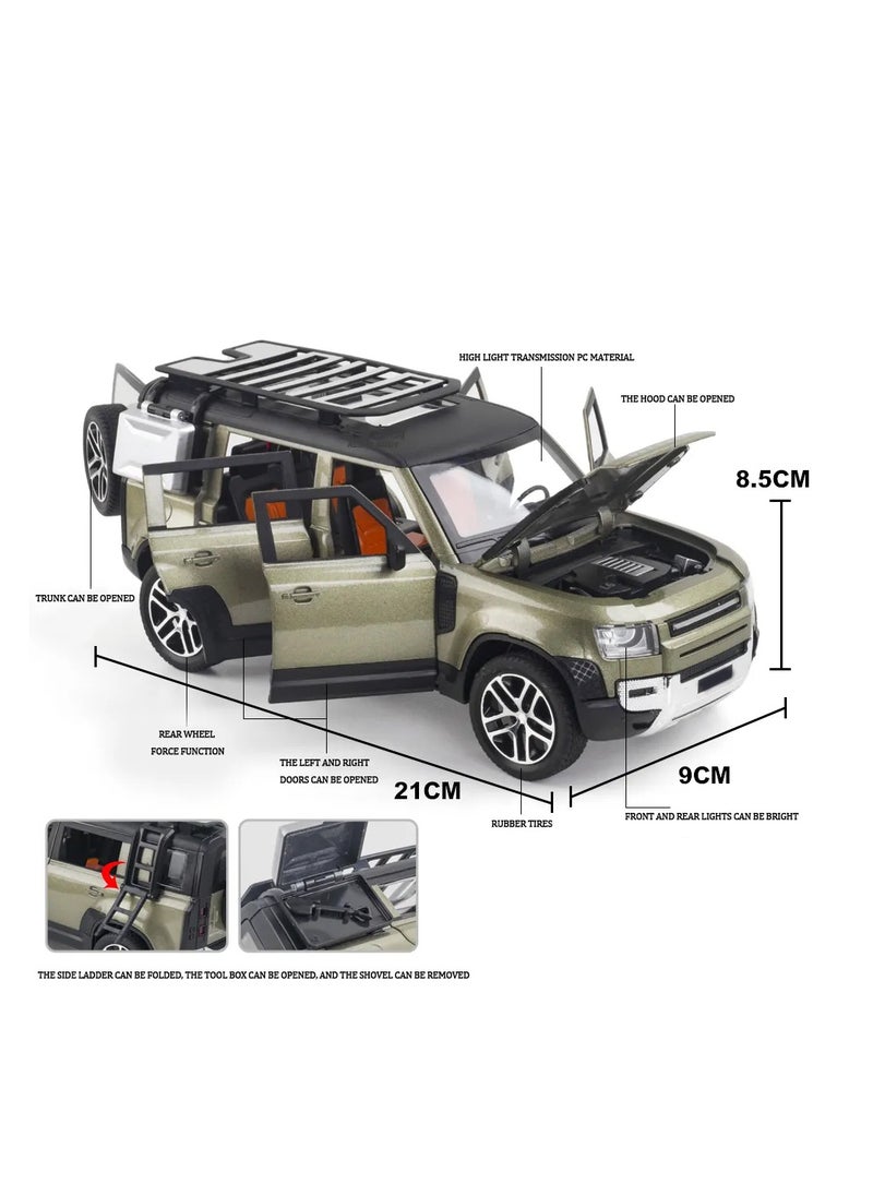 1:24 Scale Die-Cast SUV Model with Lights, Sounds & Pull-Back Action – Opening Doors & Detailed Interior