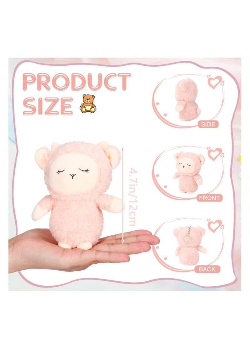 12 Adorable Mini Lamb Plush Keychains Soft Stuffed Animal Suitable for Party Favors Gifts Adorable Decor for Animal Themed Events