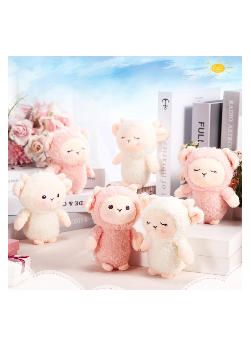 12 Adorable Mini Lamb Plush Keychains Soft Stuffed Animal Suitable for Party Favors Gifts Adorable Decor for Animal Themed Events