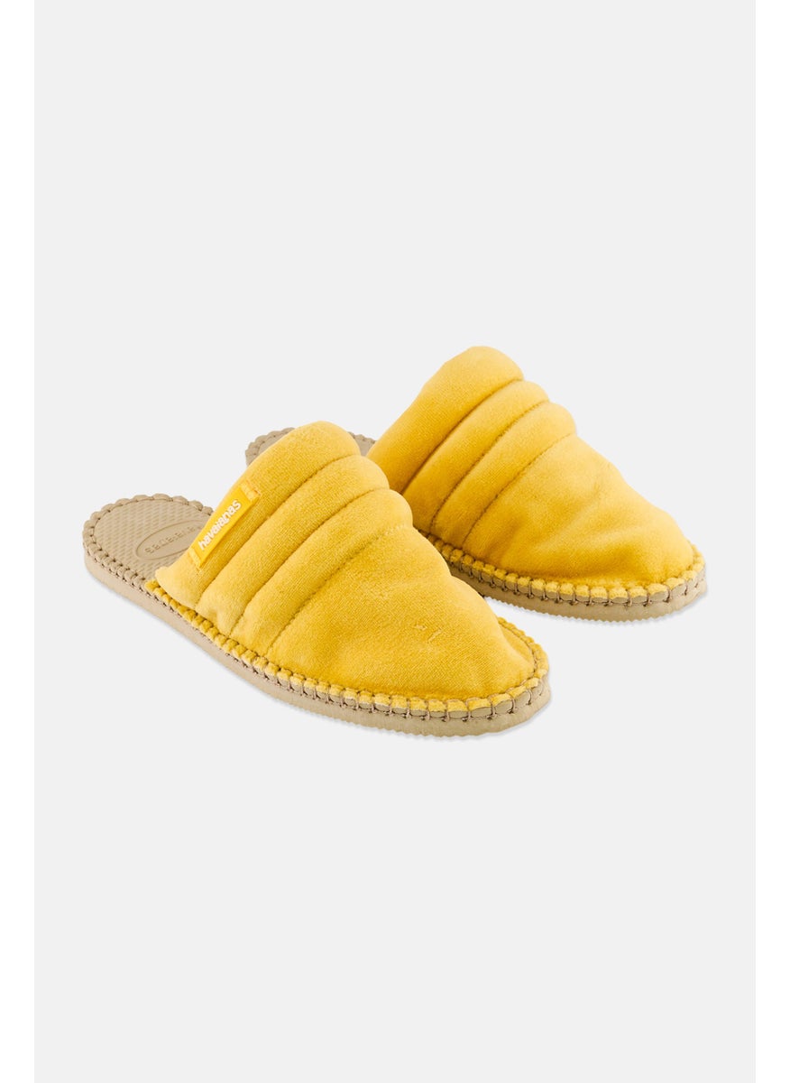 Women Style 2 Quilted Slip On Mule, Mustard