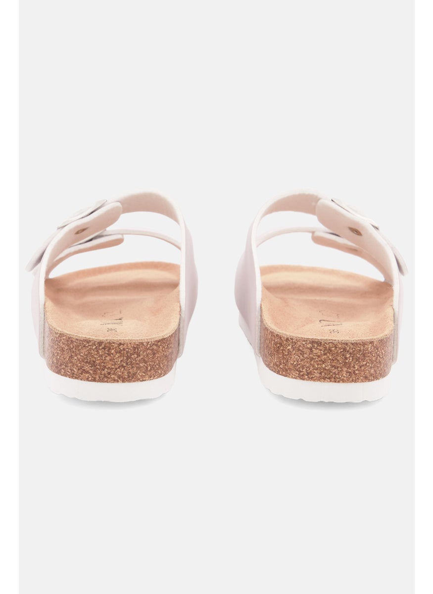 Women Slip On Cork Sandals, Lavender