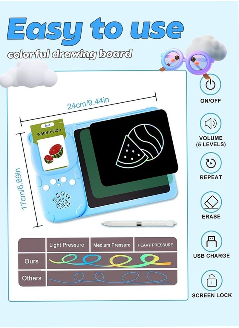 Talking Audio Flashcards Toy Bilingual English Arabic Learning 112 Pieces Cards 224 Flashcards Words with Writing Pad Early Educational Toys for your Babies Kids and Toddlers Preschool Learning for