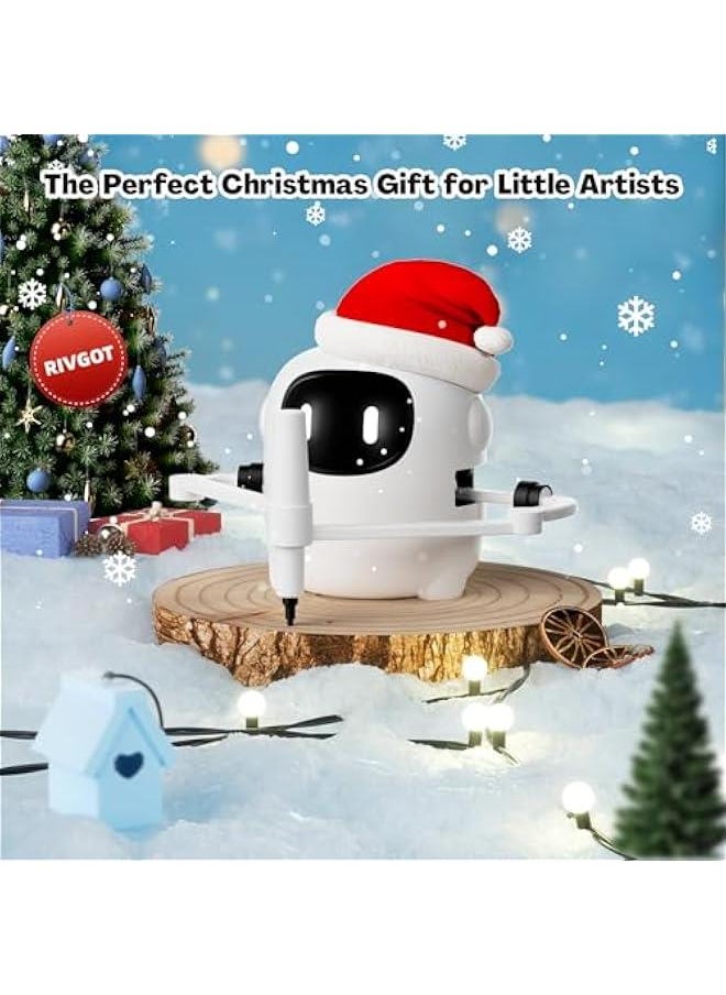 Drawing Robot for Kids with 150 Cards, Voice Interactive Educational Drawing Machine, Montessori Painting Learning Toys for 3 4 5 6 7 8 Year Old Boys Girls Birthday Party