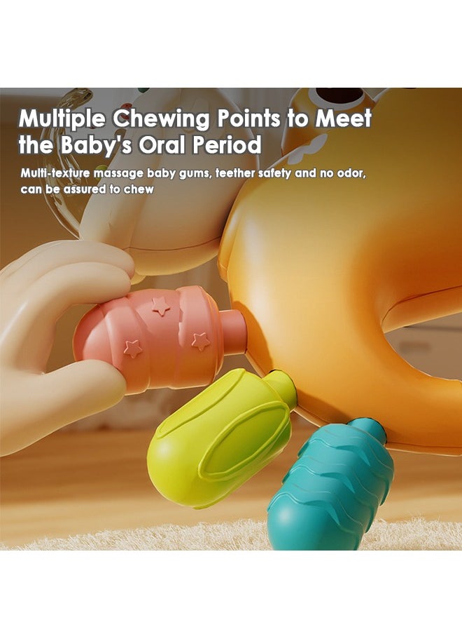 2Pcs Baby Rattle And Teether Toys, Crab Shape Sand Hammer, Food Grade Teething Toys for Babies, Newborn Infant Learning Developmental Toys Gifts for 1-2 Year Old Boys Girls