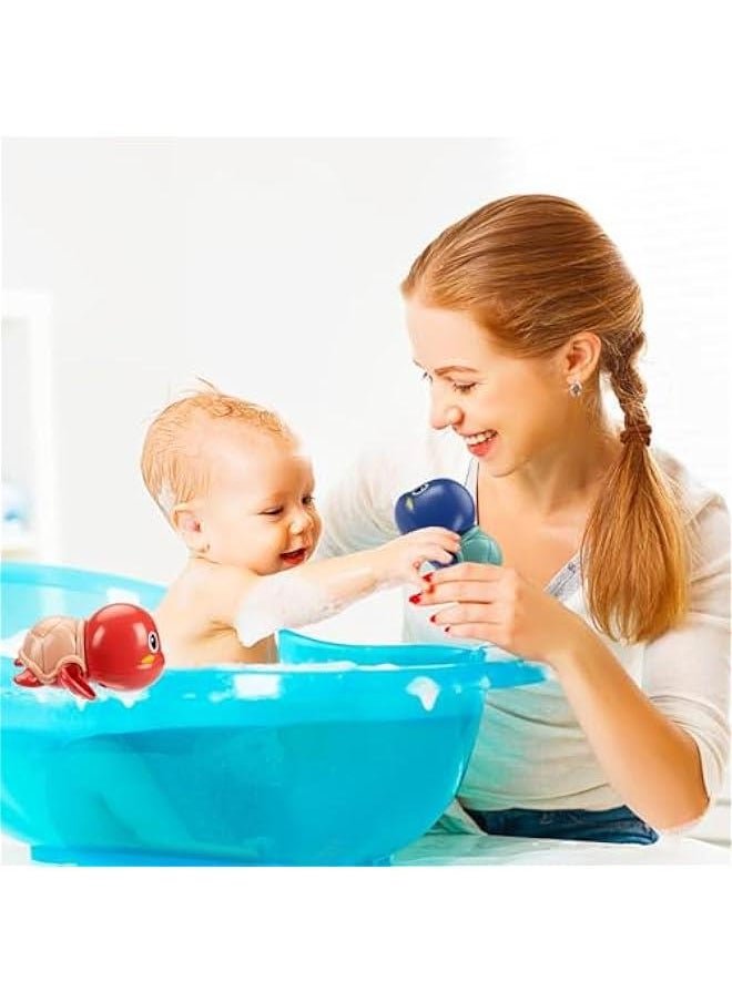 Bath Toys, 3 Pack Cute Swimming Turtle Bath Toys for Toddlers 1-3, Floating Wind Up Toys for 1 Year Old Boy Girl, New Born Baby Bathtub Water Toys, Preschool Toddler Pool Toys