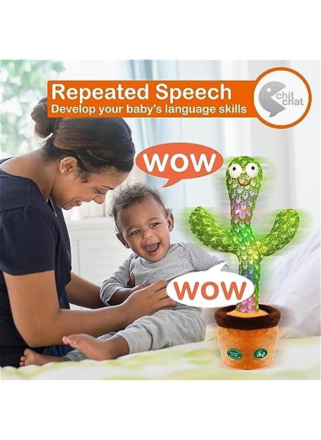 Interactive Dancing Talking Cactus and Crawling Baby Toy Set - Perfect for Fun and Development