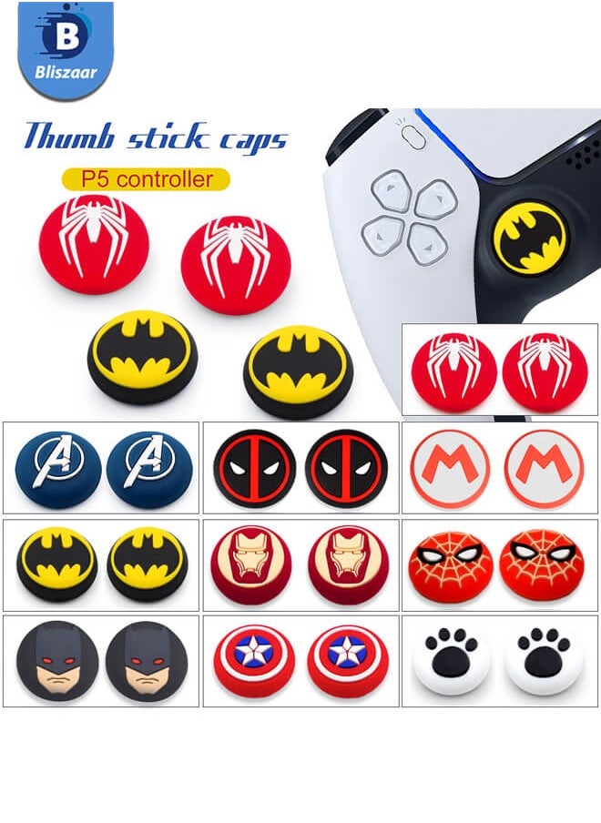 10 Pairs (20 pieces) Thumb Grip Stick Cover, Wireless Controllers Game Remote Joystick Cap, Fantastic Non-Slip Silicone Handle Protection Cover for PS5/PS4/Xbox/360/Nintendo Switch PRO
