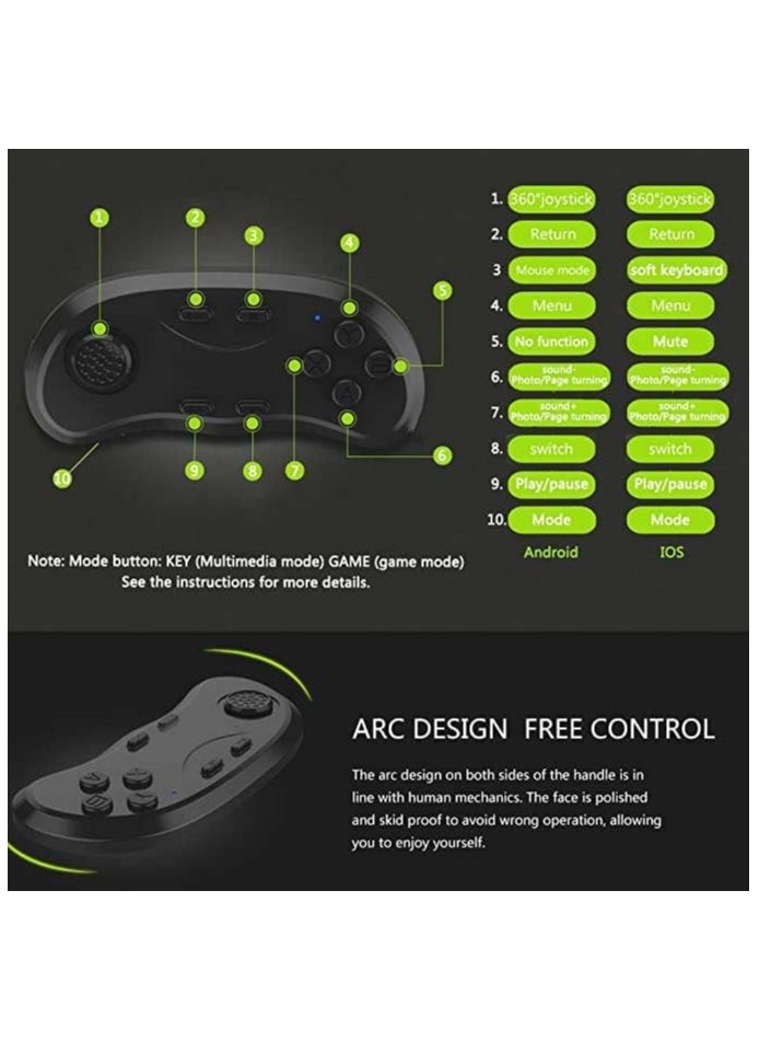 Wireless Gaming Controller – Remote Control Gamepad for VR | Enhanced Precision for a Seamless Gaming Experience | Compatible with Mobile Devices and VR Glasses