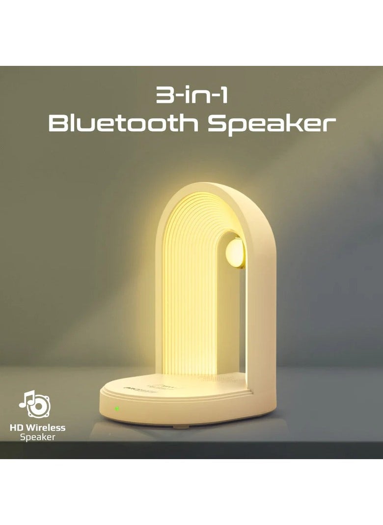 Multi-Functional LED Lamp Bluetooth Speaker with 15W Wireless Charger