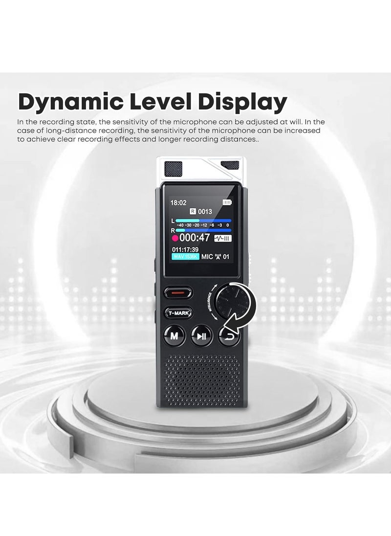Digital Voice Recorder, Voice Activated Recorder, Multifunctional And Easy To Use MP3 Player With Auto Noise Reduction, Recording Device With Playback For Lectures Meetings, (1pc, 32GB)