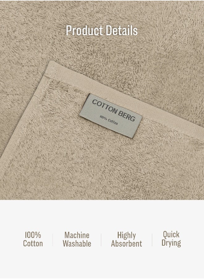 Cotton Berg 7 Piece Towel Set 550 GSM Quick Dry Highly Absorbent Thick Soft Hotel Quality