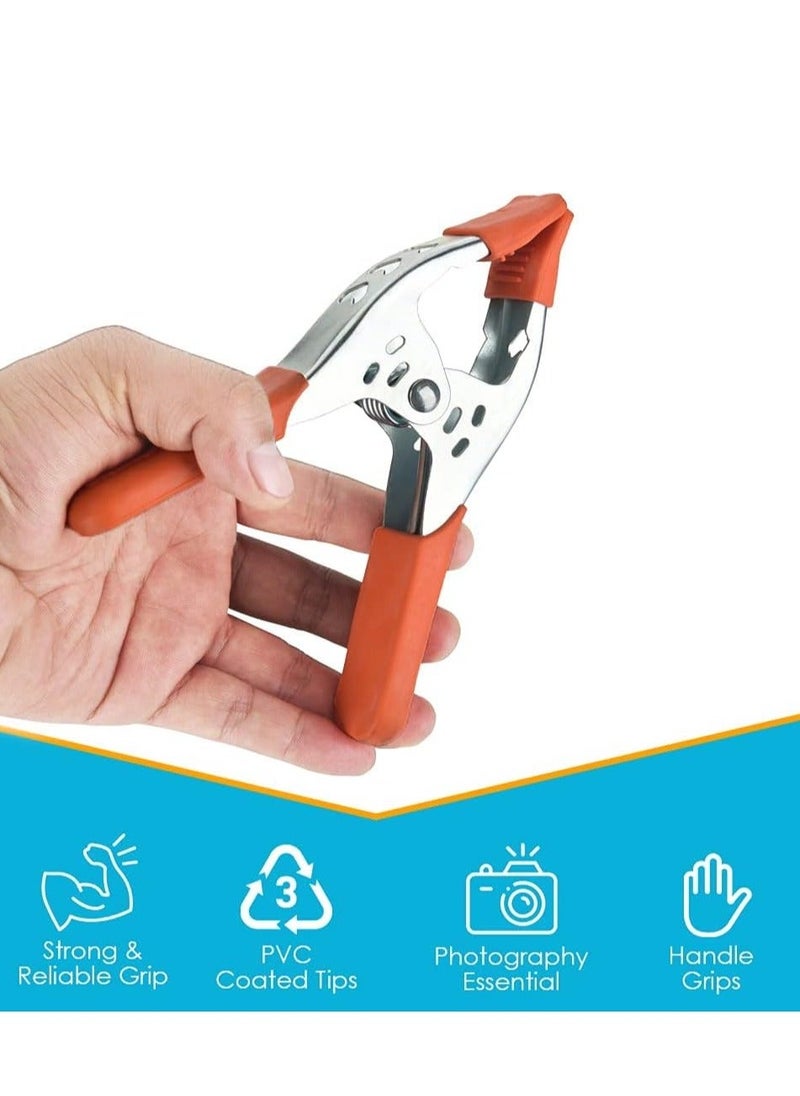 8 Packs 6 Inch Spring Clamp Hand Squeeze Clips Strong Hardware Claps for Woodworking Wood Pony Photography, Furniture