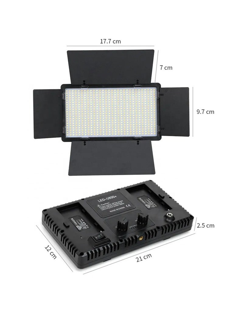 Pro LED 600 Photography Equipment – TV Video Studio Photo Shooting LED Flat Lamp for Beauty, Selfie, and Live Streaming