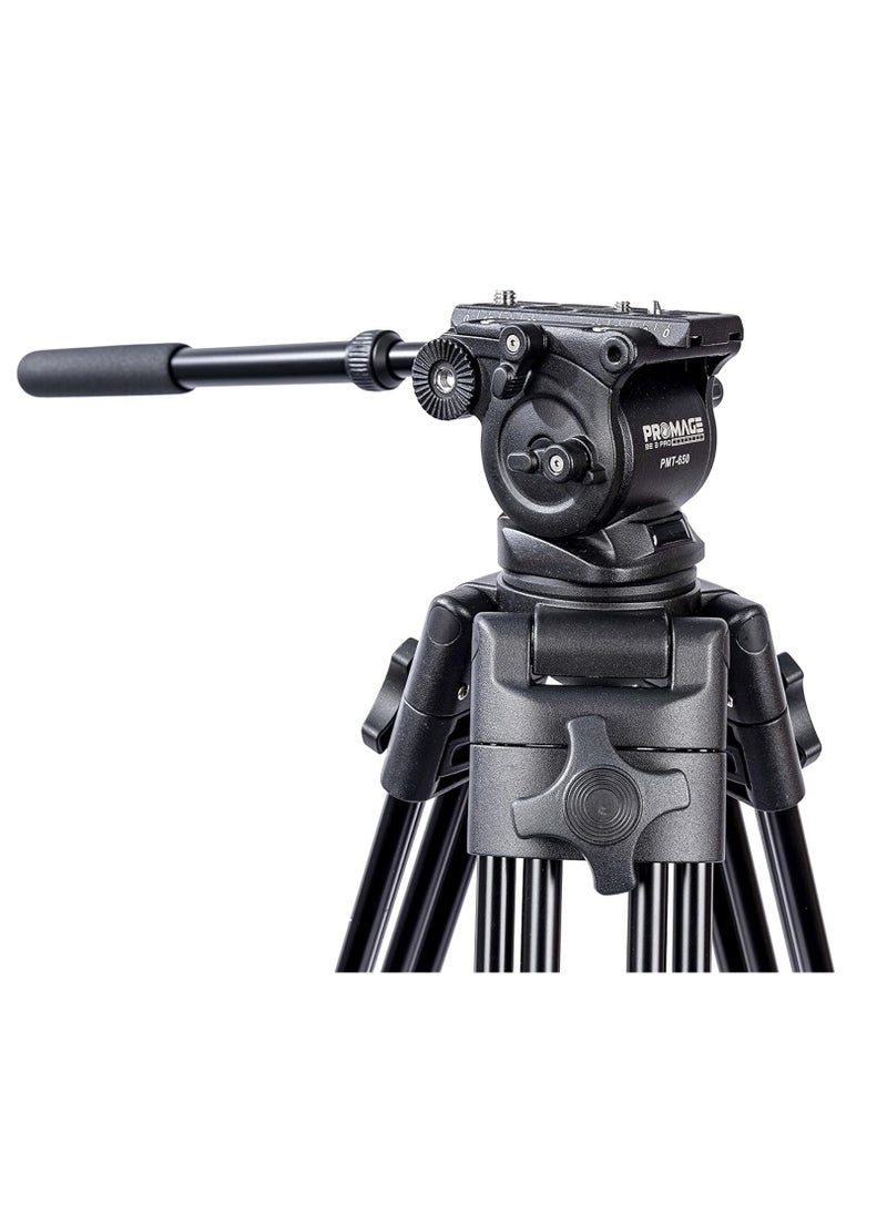 PROMAGE PMT-650 Professional Aluminum Alloy Camera Video Tripod