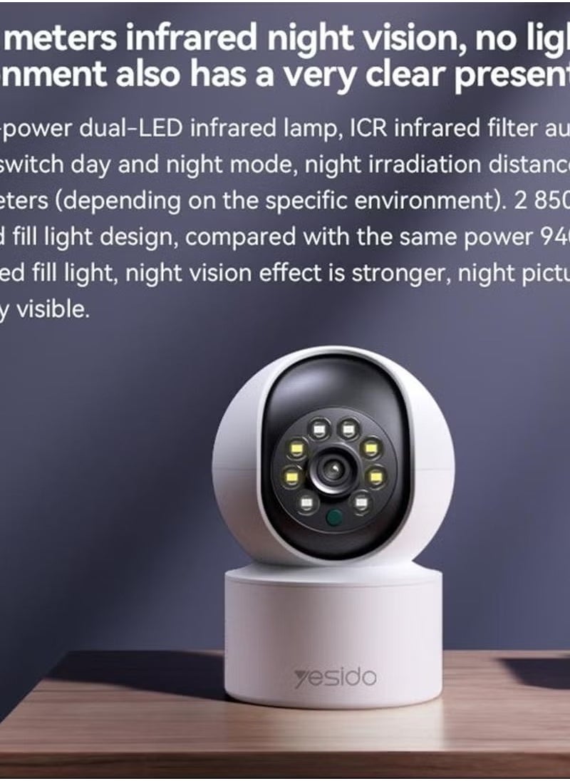 Yesido KM10 2.0MP Full Color Day and Night Smart Camera, Specification:UK Plug
