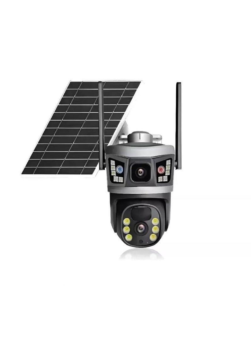 6MP Dual-Lens Outdoor WiFi Security Camera – IP66 Waterproof Surveillance Cam with Full-Color Night Vision, Motion Detection, Two-Way Audio, Remote Access via App