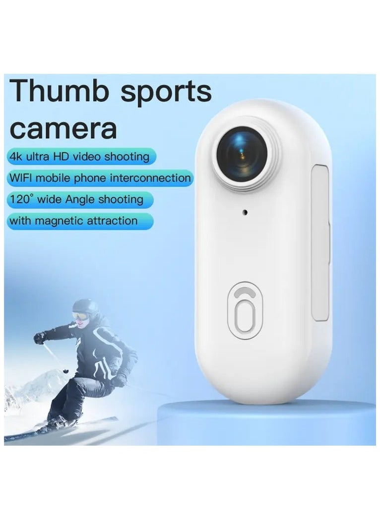 Smart WiFi 4K Action Camera Body Worn Mini Helmet Cam Waterproof Wearable Security Video Recorder with Night Vision Motion Detection