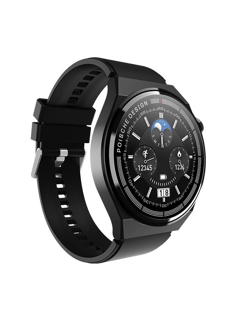 GT 3 Max On Wrist Fashion Smart Watch Men 2023 NFC Music Playback Smartwatch Leather 1.45 Inch Big Screen Heart Rate Tracker
