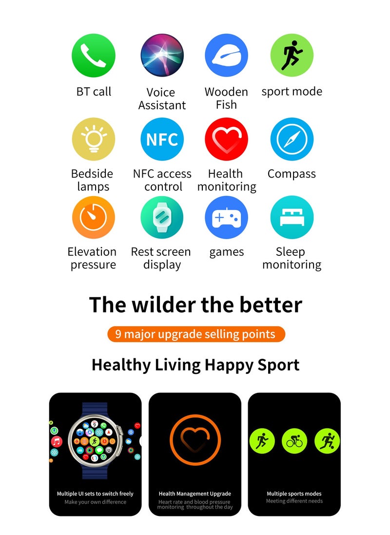 Z78 Ultra Smart Watch HD AMOLED blue