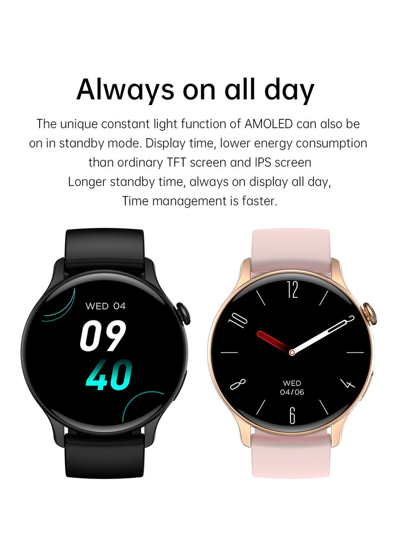 NFC Access 1.43 Inch AMOLED HK85 Smart Watch Sports World Clock Calculator Bluetooth Call Smartwatch For iOS Android Smartphone