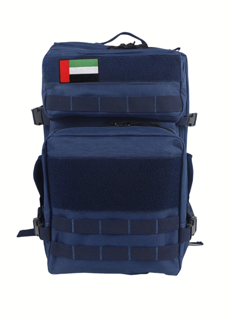 Project Nomad Backpack 45L – Bag for Men & Women, Travel Bags/Backpacks, Airplane/Flight Approved, for desert camping, trekking, hiking, fitness, gym & sport, Tactical Waterproof, Blue Color