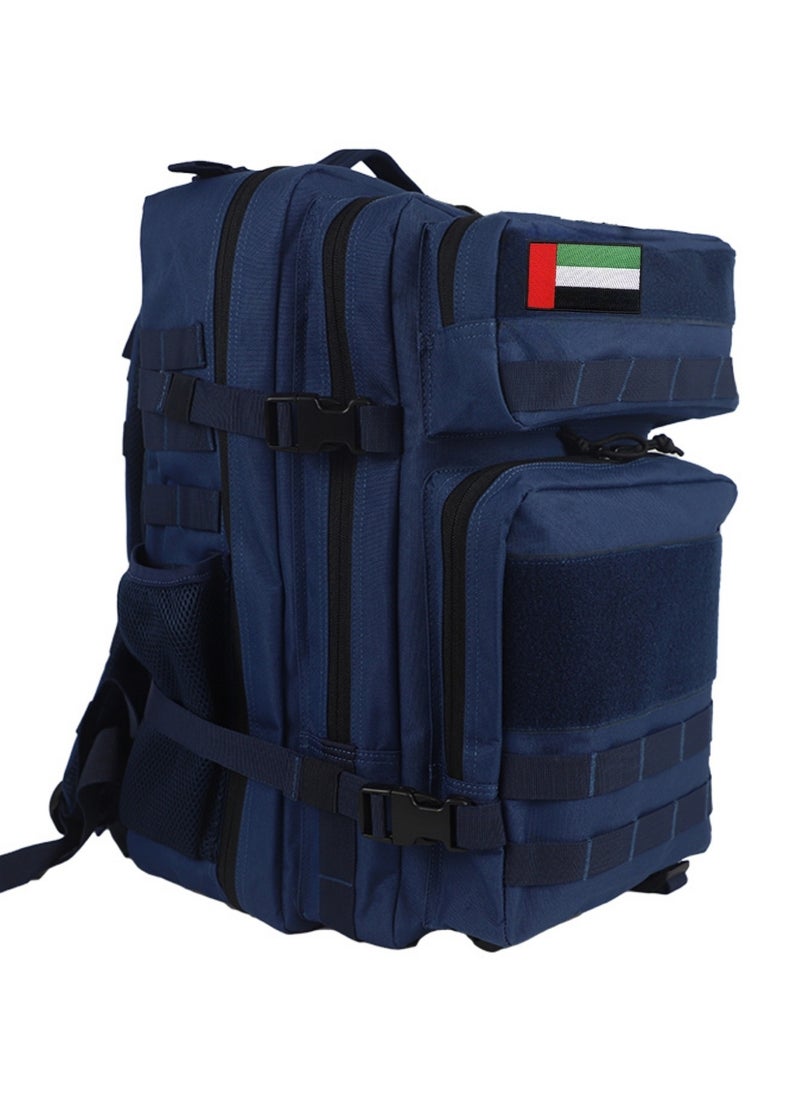 Project Nomad Backpack 45L – Bag for Men & Women, Travel Bags/Backpacks, Airplane/Flight Approved, for desert camping, trekking, hiking, fitness, gym & sport, Tactical Waterproof, Blue Color